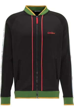 Carlo Colucci Sweathshirts & Hoodies, Herre, Sort, XS, Unik Zip-through Sweatjacke