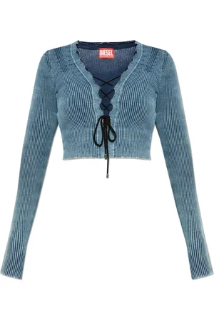 Diesel Top, Dame, Blå, L, Bomuld, Top `M-Acchia`