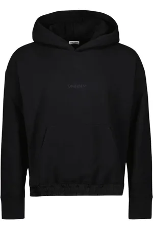 Saint Laurent Sweathshirts & Hoodies, Herre, Sort, M, Bomuld, Logo Hættetrøje