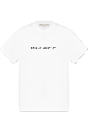 Stella McCartney Top, Dame, Hvid, S, Bomuld, T-shirt med logo