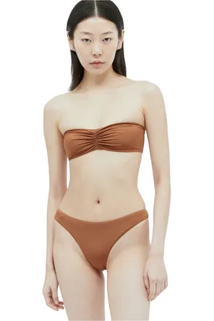 Lido Badetøj, Dame, Brun, L, Strapless Ruched Bikini Sæt