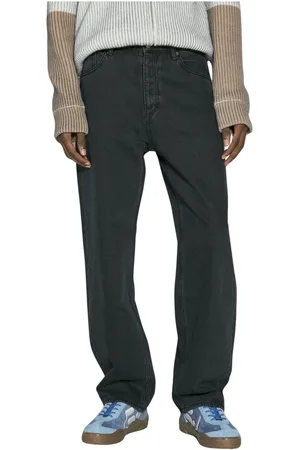 Eytys Jeans, Herre, Sort, W32, Bomuld, Broderet Logo Mid-Rise Jeans
