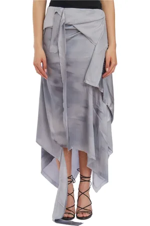 OTTOLINGER Nederdel, Dame, Grå, S, Satin, Satin Deconstructed Nederdel