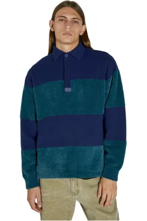 Eytys Top, Herre, Flerfarvet, S, Uld, Stribet Strikket Polo Sweater
