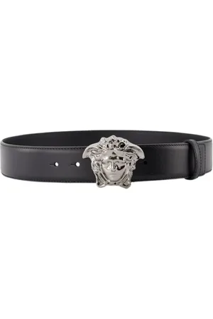 VERSACE Tilbehør, Herre, Sort, 85 CM, Læder, Medusa Læderbælte