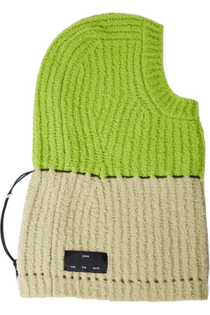 SONG FOR THE MUTE Tilbehør, Herre, Flerfarvet, ONE SIZE, Uld, Tykstrikket Balaclava