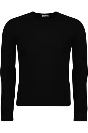 Saint Laurent Strik, Herre, Sort, S, Uld, Kashmir Pullover Sweater