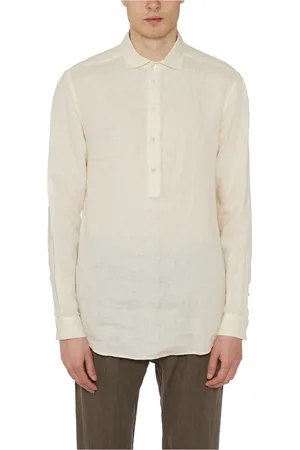 Paolo Pecora Skjorte, Herre, , 3XL, Linned, Linnedskjorte