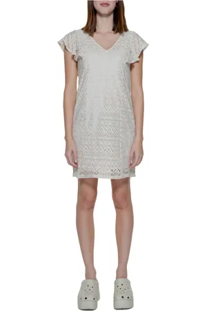 VERO MODA Kjole, Dame, , M, Polyester, Flæse Midi Kjole Forår/Sommer Kollektion