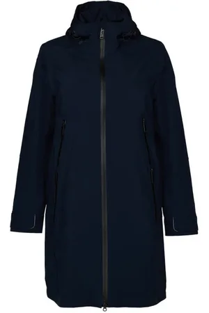 Danwear Jakke, Dame, Blå, 7XL, Uld, Stilfuld Regnfrakke Navy