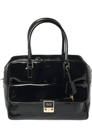Anya Hindmarch Pre-owned, Dame, Sort, ONE SIZE, Nylon, Pre-owned Laeder hndtasker