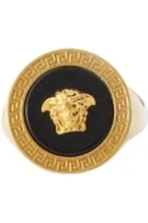 VERSACE Tilbehør, Herre, Sort, 56 MM, Medusa Relief Metal og Nacre Ring