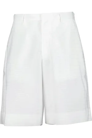 Prada Shorts, Herre, Hvid, M, Bomuld, Oversized Poplin Bermuda Shorts
