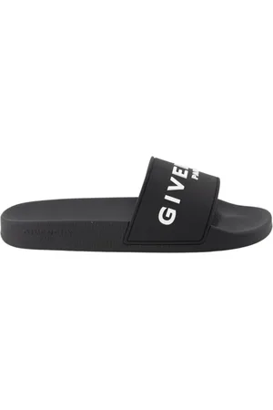 Givenchy Sko, Herre, Sort, 40 EU, Logo Slide Sandaler