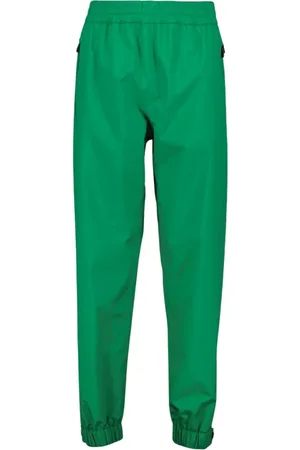 Moncler Bukser, Dame, Grøn, S, Bomuld, Joggingbukser, lige snit, elastiske manchetter