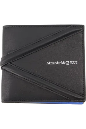 Alexander McQueen Tilbehør, Herre, Sort, ONE SIZE, Læder, Harness Pung med Klapslukning