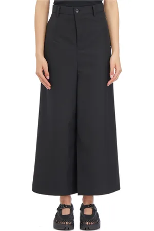 JUNYA WATANABE Bukser, Dame, Sort, S, Uld, Asymmetriske uldbukser