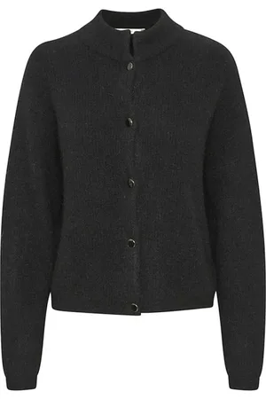 Gestuz Strik, Dame, Sort, 2XS, Uld, Sort Alphagz Kort Cardigan