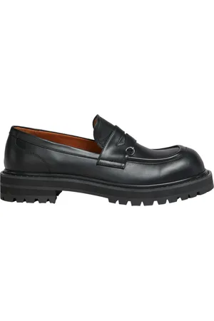 Marni Sko, Herre, Sort, 43 EU, Læder, Læder chunky loafer med piercinger