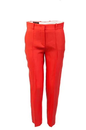 Loro Piana Bukser, Dame, Rød, S, Linned, Røde linnedbukser