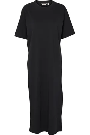 Basicapparel Kjole, Dame, Sort, M, Bomuld, Sort T-shirt Kjole SS