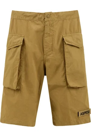 Aspesi Shorts, Herre, , L, Linned, Linned Bermuda Shorts med Lommer