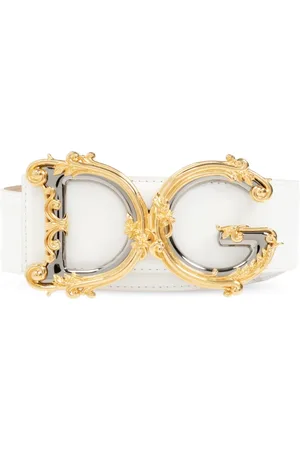 Dolce & Gabbana Tilbehør, Dame, Hvid, 80 CM, Læder, Læderbælte