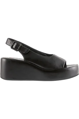 Högl Sko, Dame, Sort, 41 1/2 EU, Læder, Sorte flade sandaler Loulou stil