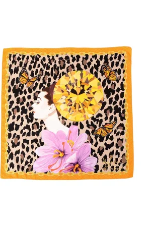 DEE OCLEPPO Tilbehør, Dame, Flerfarvet, ONE SIZE, Leopard Silketørklæde Pop Art