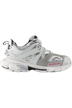 Balenciaga Sko, Dame, Grå, 41 EU, Læder, Sølv Track Sneakers Syntetiske Sko