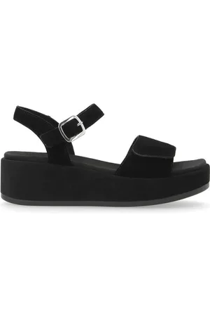 Remonte Sko, Dame, Sort, 37 EU, Sort Afslappet Flade Sandaler