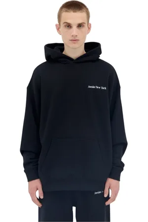 AWAKE NY Sweathshirts & Hoodies, Herre, Sort, L, Bomuld, Bomuld Fleece Hættetrøje