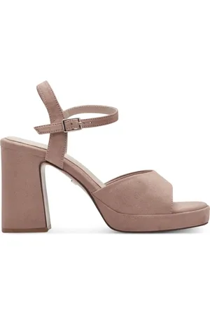 QS by s.Oliver Sko, Dame, , 38 EU, Elegant åbne sandaler i gammel rose