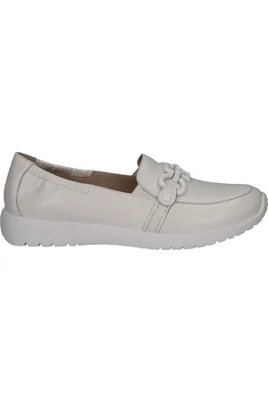 Caprice Sko, Dame, Hvid, 40 EU, Læder, Hvide Softnap Casual Lukkede Loafers