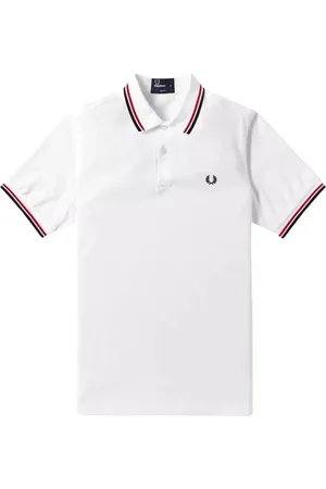 Fred Perry Top, Herre, Hvid, L, Bomuld, Slim Fit Twin Tipped Polo