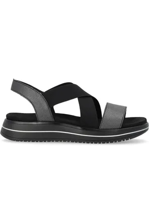 Remonte Sko, Dame, Sort, 37 EU, Uld, Sort Afslappet Åbne Sandaler Kvinder