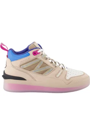 Moncler Sko, Dame, Flerfarvet, 38 EU, Læder, Reflekterende Nubuck Læder Sneakers