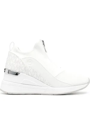 Michael Kors Sko, Dame, Hvid, 40 EU, Uld, Hvide kile sneakers til kvinder