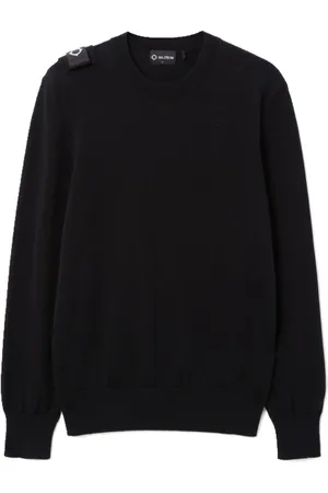 MA.STRUM Strik, Herre, Sort, S, Bomuld, Sort Crew Neck Strik