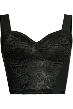 Dolce & Gabbana Top, Dame, Sort, 2XS, Tyl, Spaghetti Strap Top