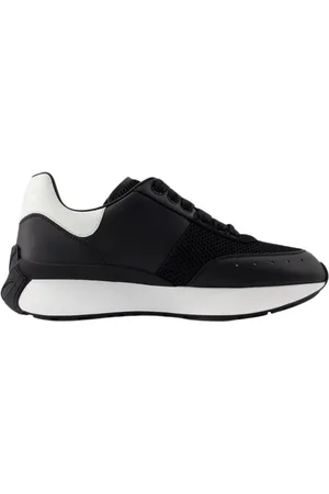 Alexander McQueen Sko, Herre, Sort, 39 EU, Læder, Sort Læder Runner Sneakers