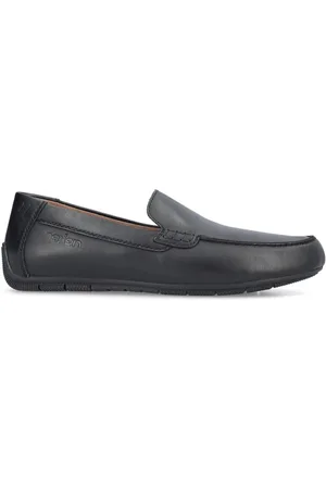 Rieker Sko, Herre, Sort, 43 EU, Læder, Klassiske sorte lukkede loafers