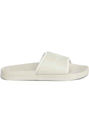 Calvin Klein Sko, Dame, , 40 EU, Monogram Eggshell Creamy Tøfler