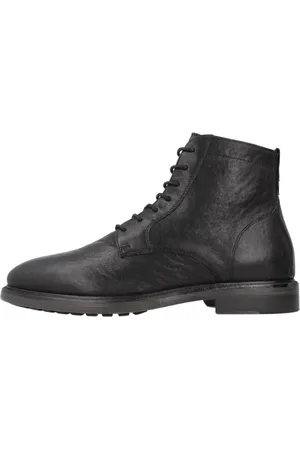Geox Sko, Herre, Sort, 45 EU, Uld, Stilfulde Lace-up Støvler til Mænd