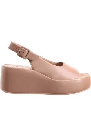 Högl Sko, Dame, Lyserød, 42 EU, Læder, Beige Flade Sandaler til Kvinder