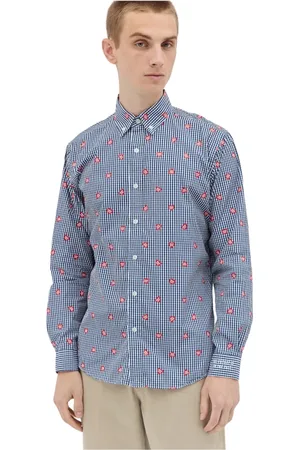 HUMAN MADE Skjorte, Herre, Flerfarvet, M, Bomuld, Gingham Heart Skjorte