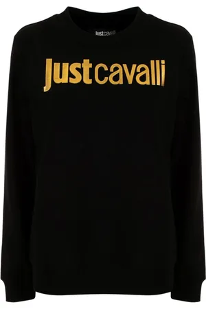 Roberto Cavalli Sweathshirts & Hoodies, Dame, Sort, S, Uld, Hyggelig Stilfuld Hættetrøje Kvinder Sweatshirt