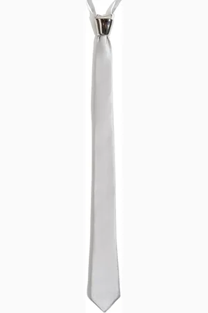 COR SINE LABE DOLI Tilbehør, Herre, Grå, ONE SIZE, Silkeslips med keramisk knude