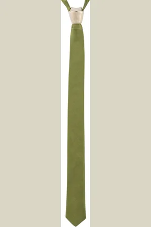 COR SINE LABE DOLI Tilbehør, Herre, Grøn, ONE SIZE, Silkeslips med keramisk knude