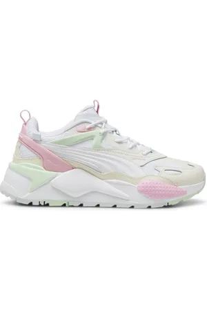 PUMA Sko, Dame, Flerfarvet, 37 1/2 EU, Uld, Hvide Pink Lilla Fritidssko Sneakers